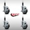 Service Caster 4'' SS Thermoplastic Rubber Swivel 1'' Expanding Stem Caster Set with Brake, 4PK SCC-SSEX20S414-TPRB-TLB-1-4 - alternate 4